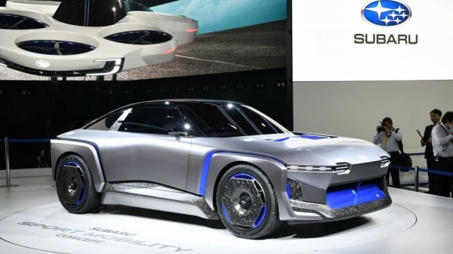 Tampilan futuristik lagi sporty dari Subaru Sport Mobility Concept[JMS Press Room/Subaru].